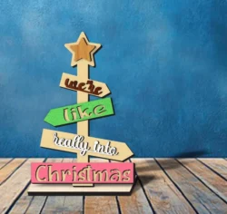 We’re Like Really Into Christmas Wooden Sign E0024411 file cdr and dxf pdf free vector download for laser cut