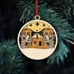 Angel Christmas Ornament E0024631 file cdr and dxf pdf free vector download for laser cut