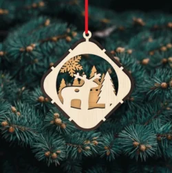 Christmas Ball Tree Decoration E0024604 file cdr and dxf pdf free vector download for laser cut