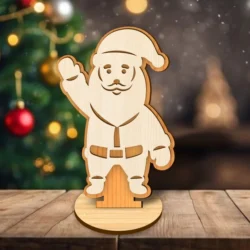 Christmas Santa stand E0024531 file cdr and dxf pdf free vector download for laser cut