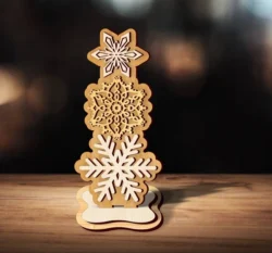 Christmas Stacked Decoration E0024576 file cdr and dxf pdf free vector download for laser cut