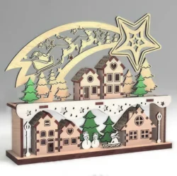 Christmas night light E0024601 file cdr and dxf pdf free vector download for laser cut