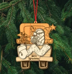 Grinchmas Christmas Gift Card Holder E0024556 file cdr and dxf pdf free vector download for laser cut