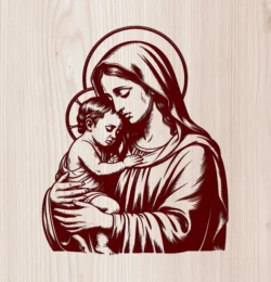 Maria And Jesus E0024571 file cdr and dxf pdf free vector download for laser cut