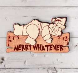 Merry Whatever Grinch Christmas Sign E002462 file cdr and dxf pdf free vector download for laser cut
