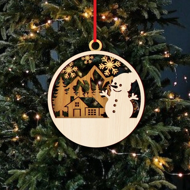 Snowman Christmas Ornament E0024632 file cdr and dxf pdf free vector download for laser cut 5 Snowman Christmas Ornament E0024632 file cdr and dxf pdf free vector download for laser cut