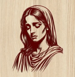 Virgin Mary E0024574 file cdr and dxf pdf free vector download for laser engraving machine