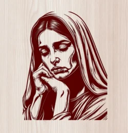 Virgin Mary E0024573 file cdr and dxf pdf free vector download for laser cut
