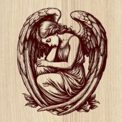 Angel E0024784 file cdr and dxf free vector download for laser engraving machines
