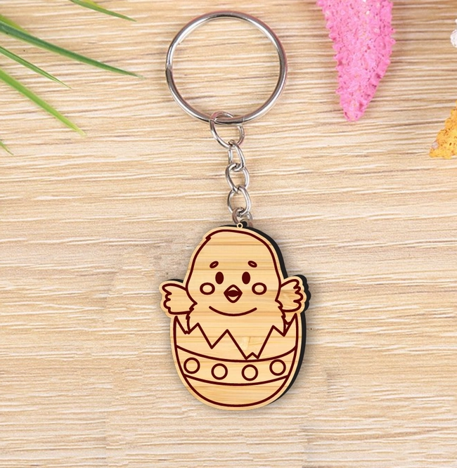 Baby Chicken Keychain L0000002 file cdr and dxf pdf free vector download for laser cut