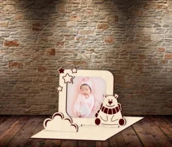 Bear Photo Frame L0000051 file cdr and dxf pdf free vector download for laser cut
