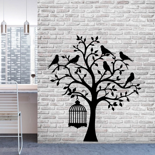 Bird On Tree Wall Decor L0000179 file cdr and dxf free vector download for laser cut plasma 5 Bird On Tree Wall Decor L0000179 file cdr and dxf free vector download for laser cut plasma
