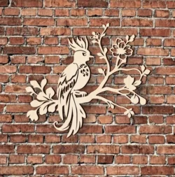 Bird On Tree Wall Decor L0000184 file cdr and dxf free vector download for laser cut plasma