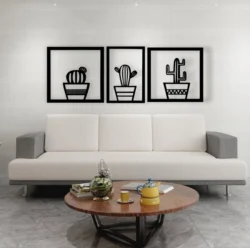 Cactus Wall Decor L0000029 file cdr and dxf free vector download for laser cut plasma