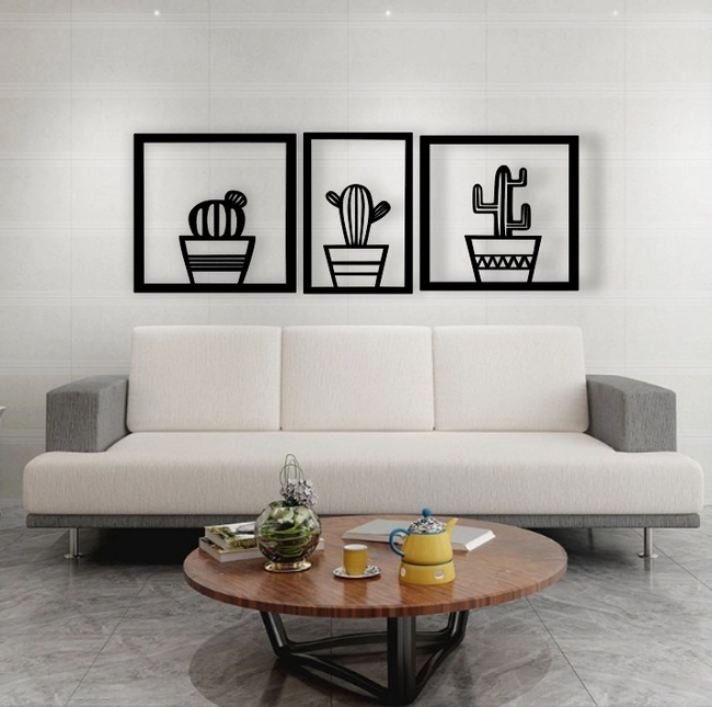 Cactus Wall Decor L0000029 file cdr and dxf free vector download for laser cut plasma