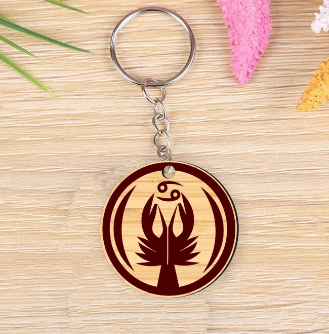 Cancer Zodiac Keychain L0000023 file cdr and dxf pdf free vector download for laser cut