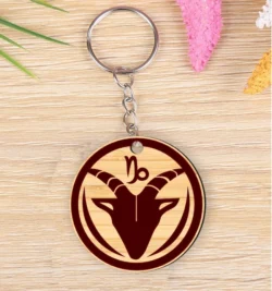 Capricorn Zodiac Keychain L0000043 file cdr and dxf pdf free vector download for laser cut