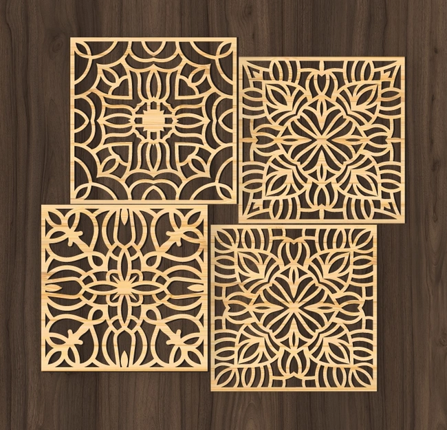 Coaster E0024714 file cdr and dxf free vector download for laser cut