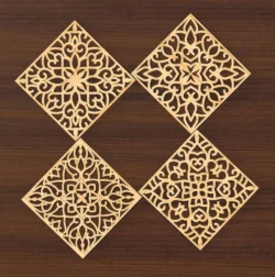 Coaster E0024715 file cdr and dxf free vector download for laser cut