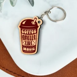 Coffee Cup Keychain L0000077 file cdr and dxf pdf free vector download for laser cut