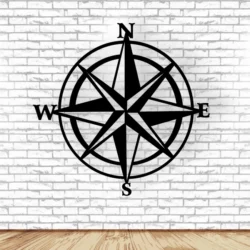 Compass Wall Decor L0000027 file cdr and dxf free vector download for laser cut plasma