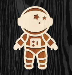 Cute Astronaut L0000186 file cdr and dxf pdf free vector download for laser cut
