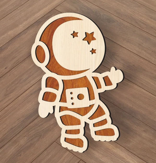 Cute Astronaut L0000195 file cdr and dxf pdf free vector download for laser cut