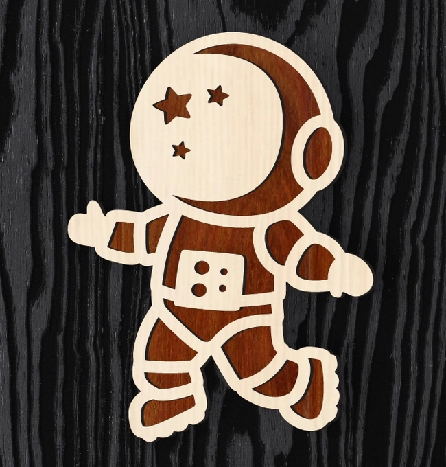 Cute Astronaut L0000197 file cdr and dxf pdf free vector download for laser cut