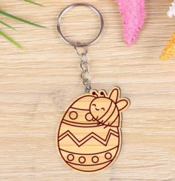 Easter Egg Keychain L0000004 file cdr and dxf pdf free vector download for laser cut