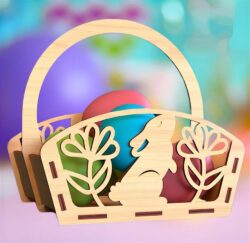 Easter basket E0024771 file cdr and dxf pdf free vector download for Laser cut