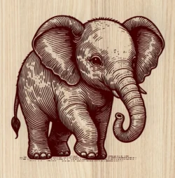 Elephant L0000123 file cdr and dxf free vector download for laser engraving machines