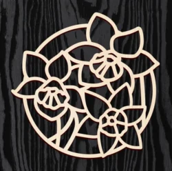 Flower L0000083 file cdr and dxf pdf free vector download for laser cut