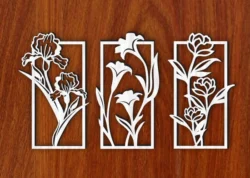 Flower L0000198 file cdr and dxf pdf free vector download for laser cut