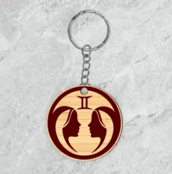 Gemini Zodiac Keychain L0000020 file cdr and dxf pdf free vector download for laser cut