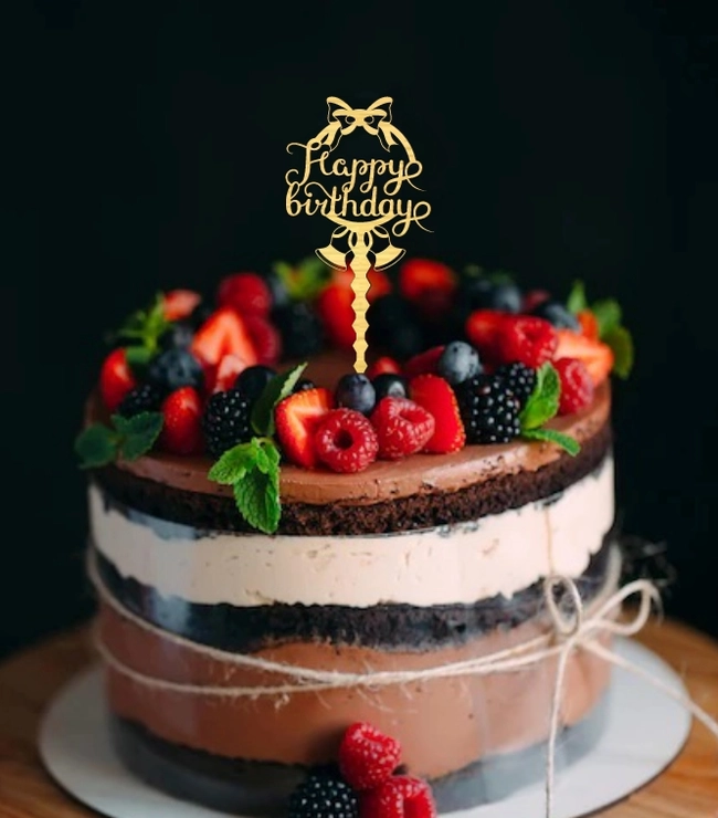 Happy Birthday Topper L0000213 file cdr and dxf pdf free vector download for laser cut