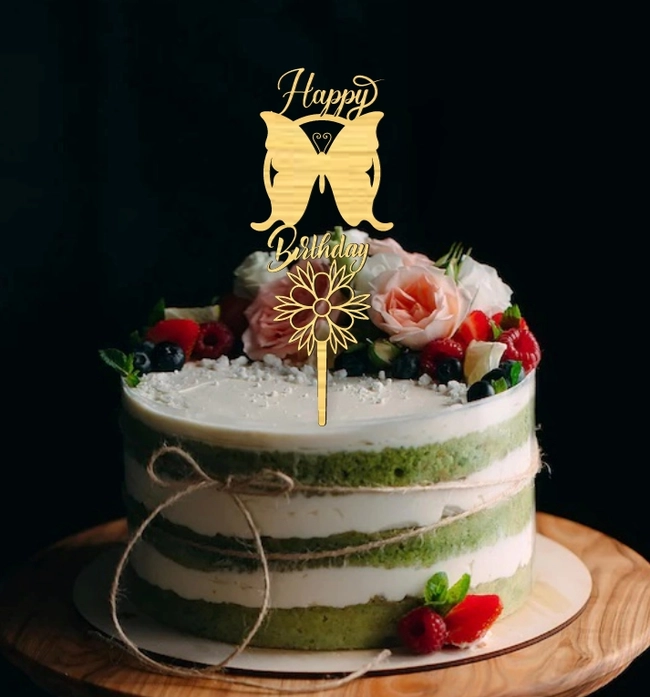 Happy Birthday Topper L0000215 file cdr and dxf pdf free vector download for laser cut