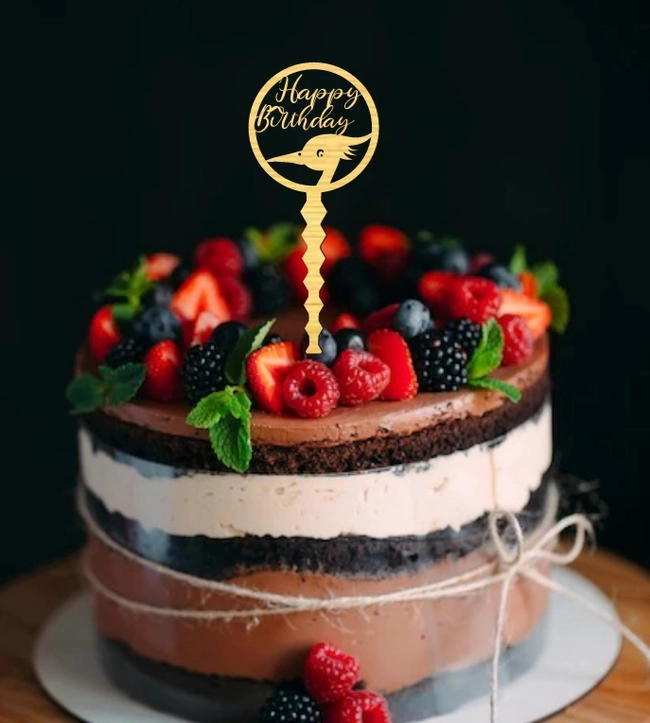 Happy Birthday Topper L0000218 file cdr and dxf pdf free vector download for laser cut