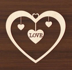 Heart L0000134 file cdr and dxf pdf free vector download for laser cut