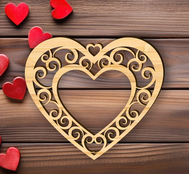 Heart L0000164 file cdr and dxf free vector download for laser cut plasma