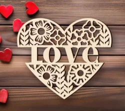 Heart Love E0024690 file cdr and dxf free vector download for laser cut