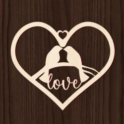 Heart With Couple Bird L0000137 file cdr and dxf pdf free vector download for laser cut