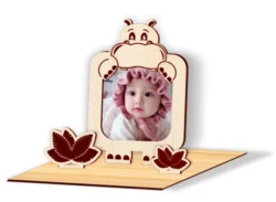 Hippo Photo Frame E0024674 file cdr and eps svg free vector download for laser cut