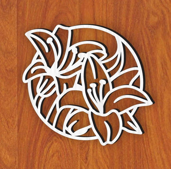 Lily L0000063 file cdr and dxf pdf free vector download for laser cut