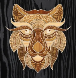 Lion Face Mandala E0024698 file cdr and dxf free vector download for laser cut