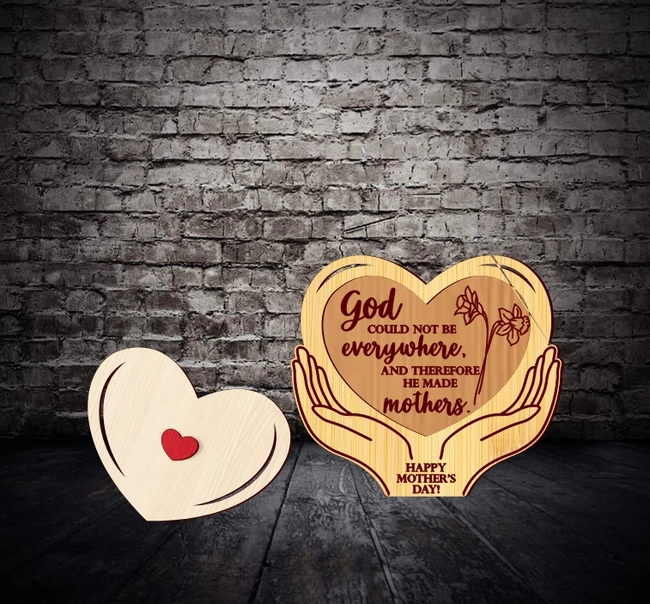 Mother's Day Card L0000091 file cdr and dxf pdf free vector download for laser cut