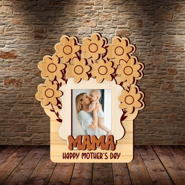 Mother's Day Flower Photo Frame L0000102 file cdr and dxf pdf free vector download for laser cut 5 Mother's Day Flower Photo Frame L0000102 file cdr and dxf pdf free vector download for laser cut
