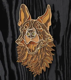 Multilayer Dog L0000144 file cdr and dxf pdf free vector download for laser cut