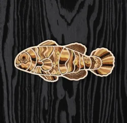 Multilayer Fish L0000212 file cdr and dxf pdf free vector download for laser cut