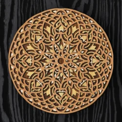 Multilayer Mandala E0024697 file cdr and dxf free vector download for laser cut