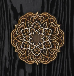 Multilayer Mandala L0000160 file cdr and dxf pdf free vector download for laser cut